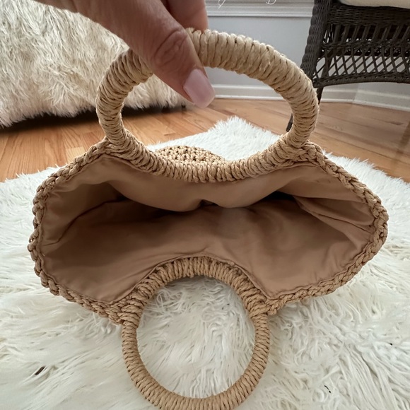 Half-Circle Wicker Handbag - Picture 3 of 3